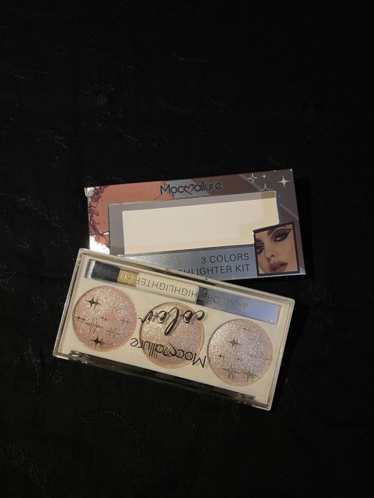 Highlighter Makeup Palette – 3 in 1 Highlighter Palette for Face & Body ...