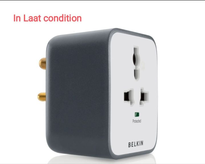 Belkin essentials surge protector plug adapter BV101000zbCW | Best surge protector for gaming Desktop Laptops, Smart Led TV, and  Fridge