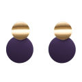 Geometric Joker Personalized Round Ring Temperament Ladies Cold Style Paint Stud Earrings.