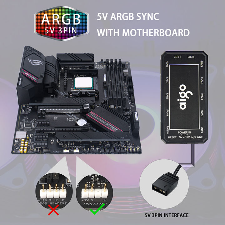 Aigo%20AR12%20120mm%20pc%20computer%20Case%20Fan%20RGB%20Heatsink%20aura%20sync%20sata%20port%2012cm%20Cooler%20argb%20Silent%20controller%20fan%20cooling%20ventilador%20-%20Image%206