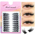 Fox False Eyelashes 1 box 80 Bundles Mink Eyelashes Extension Natural Volume Faux Eyelashes 3D Russian 8-13mm Mix Lashes Makeup.