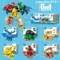 Spacekids 6 in 1 dinosaur robot toy Dino mecha Transformers 6 in 1 combo set kids toys Lego LEGO Lego series 6 box robot toys Lego compatible design. 