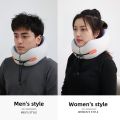 Memory Foam Ice Silk Neck Support Pillow Summer Travel Airplane U Shaped Portable Compact Pillow for Car Office Nap. 