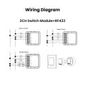 GIRIER Tuya Smart WiFi Switch Module RF433 DIY Breaker Relay Neutral Wire Required Supports 2-way Control Works Alexa Hey . 