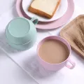 Milk Cup European-style Coffee Mug Eco-friendly Wheat Milk Cup Milk Breakfast Tea Mug Mug Simple Drinking Cup Coffee Cups. 