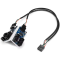 1to2 9Pin USB Splitter Motherboard Extension Cable 1 Male to 2 Female Interface Header Adapter for PC Front Panel USB Connectors. 