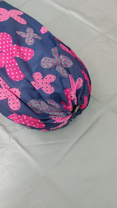 Side pillow cover standard size Print pattern 1pcs round 36 inch and long 40 inch - Available in same color bedsheet