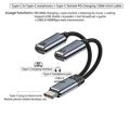 USB C Headphone and Charger Adapter 2 in 1 USB C to Aux Audio Jack with PD 100W Fast Charging Dongle Cable Cord for S23.