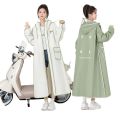 Fashion Women Transparent Eva Plastic Man Raincoat Travel Waterproof Rainwear Adult Can Hold Backpack Rain Coat. 