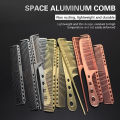 4Pcs Barber Hair Comb Set Metal Space Aluminum Hairdressing Brush Professional Barbershop Home Anti Static Styling Comb Kit Tool. 
