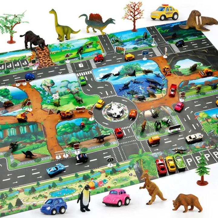 Baby Climbing Playing Mat Game Traffic Road Map Baby Play Mat Toys City ...