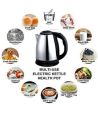 Combo Set Go Electro Stainless Steel Electric Kettle, 1 Litres, Silver And Flip Lid Thermosteel Hot Or Cold Stainless Steel Water Bottle With Jacket, 1 Litre, Silver,1500 Watts. 