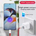 Original 100W SuperVOOC Fast Charger for Oneplus 13 13r 12r 12 11 10 Ace 5 Pro Nord CE 2 3 4 Lite Phone Adapter USB Type C Cable. 
