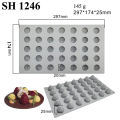 New 6 or 35 Cells Raspberry Design French Mousse Cake Moulds Silicone Chocolate Mold Dessert Decorating Tools Kitchen Bakeware. 