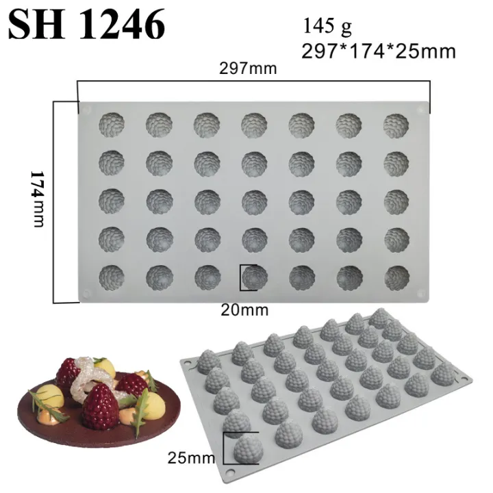 New%206%20or%2035%20Cells%20Raspberry%20Design%20French%20Mousse%20Cake%20Moulds%20Silicone%20Chocolate%20Mold%20Dessert%20Decorating%20Tools%20Kitchen%20Bakeware%20-%20Image%207