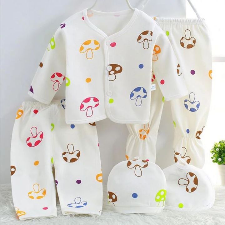 5pcs%20Newborn%20Baby%20Boys%20Girls%20Cute%20suit%20Long%20Sleeve%20Tops+hat+pants%20+bib%20Outfits%20Set%20From%200%20To%204%20Months%20Clothes%20Set%20For%20Baby%20-%20Image%202