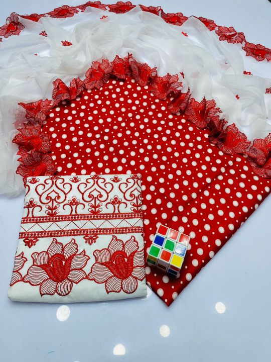 Alhamdulilah%20%E2%80%93%20Cut%20Work%20Polka%20Dots%20Lawn%203PC%20Suit%20%7C%20Polka%20Digital%20Printed%20Shirt,%20Chiffon%20Dupatta%20&%20Cross%20Stitch%20Trouser%20-%20Image%202