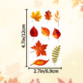 10 Sheets Fall Leaves Temporary Tattoos Autumn Harvest Tattoos Stickers for  Decor, Maple Leaves Fake Tattoo Autumn Leaf Face. 