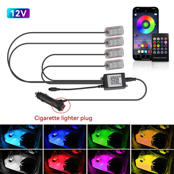 LED%20RGB%20Car%20Foot%20Ambient%20Light%20With%20USB/Cig%20Wireless%20Remote%20Voice%20Music%20APP%20Control%20Cigarette%20%20Car%20Footwell%20Lights%20-%20Image%207
