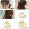 6pcs Korean Minimalist Style Gold Color Hair Catch Clips Women Hair Accessories Metal Hair Catchers. 