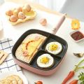 MIni Multifunctional Breakfast Machine NON Stick  3-In-1 Electric Griddle for Steaks & Eggs, Divided Electric Skillet Grill Pan Non-stick 5 Minutes Multifunction Brunch Maker for Burger, Bacon, Pancake, Sandwich. 