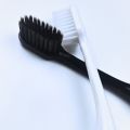 Black and White Fluffy Silk Toothbrush - Y780 | Ultra-Soft Bristles | Gentle Deep Clean for Sensitive Gums. 