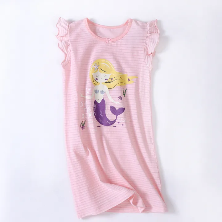 Girl%20Cotton%20Nightgown%20Dress%20Comfortable%20Cotton%20Girls'%20Nightdress%20Home%20Wear%20Children's%20Pajamas%20Size%20100-170%20-%20Image%206