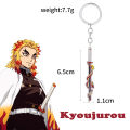 Anime Demon Slayer Sword Metal Keychain Kimetsu no Yaiba Kamado Tanjirou Nezuko Shinobu Weapon Pendant Keyring Cosplay Jewelry. 