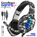 FunBug Professional K2 Gaming Headphones Rgb with Mic for PC, Pubg Mobile, PS4, Laptop - 360 Surround Sound  Super Bass Vibration Over the Ear Wired Head Phones Headset for Gaming with Noise Cancelling Micophone. 