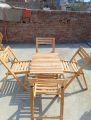 Wooden folding Chairs and Table Folding Set 4 Chairs and 1 Table For Garden And Outdoor Dinning. 