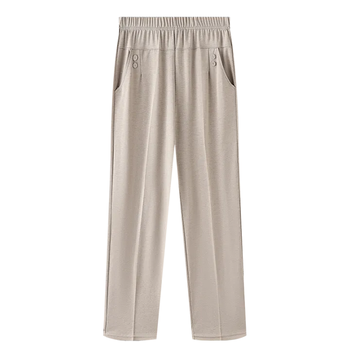 Summer%20Thin%20Breathable%20Elastic%20Pants%208XL%20Women's%20Solid%20Color%20High%20Waisted%20Loose%20Casual%20Pants%20Middle-aged%20Elastic%20straight%20leg%20-%20Image%206