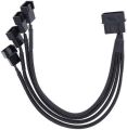 4-Pin (Actral 2-Pin) Molex to 4 x 3 Pin / 4 Pin PMW 12V PC Case Fan Power Adapter Cable, 3-Pin or 4-Pin (PWM Connector) to Molex Computer Cooler Cooling Fan Splitter Y Power Cable 1-Pack. 
