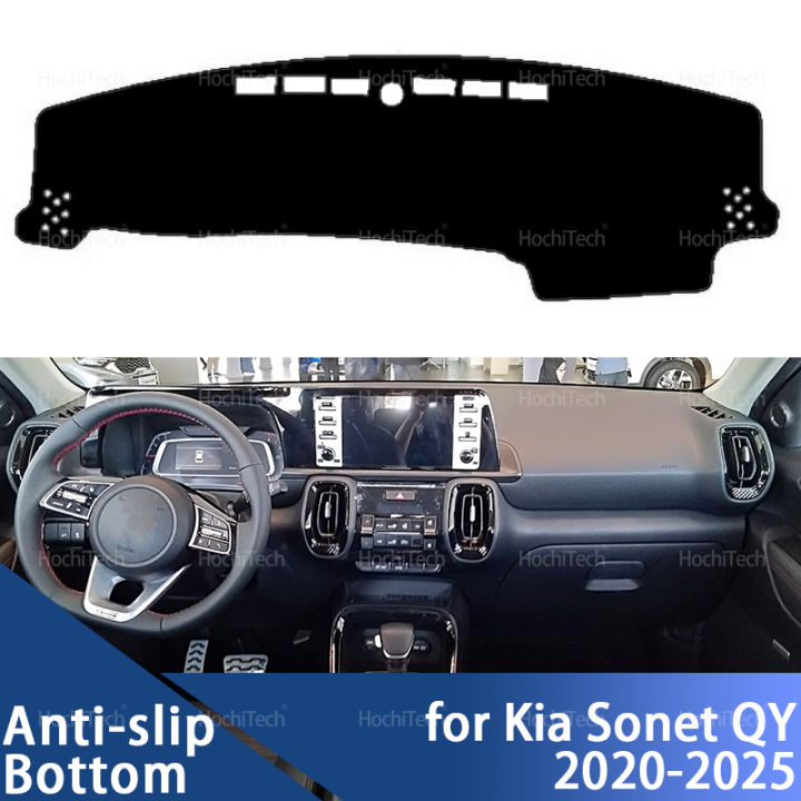 For Kia Sonet QY 2020 2021 2022 2023 2024 2025 Dashboard Cover Dash Board Mat Carpet Pad Sunshade Cushion Car Visor Accessories