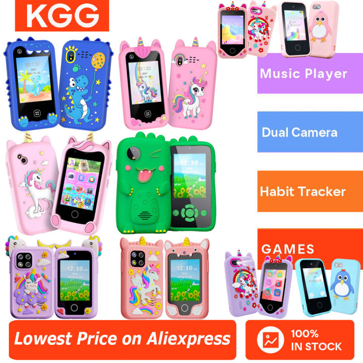 Kids Smart Phone for Girls Boys Kids Cell Phone Toys Dual Camera Music Player 17 Games Toddler Learning Phone For Birthday