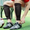 1pair Outdoor Sports Football Socks With Knee & Calf Support, Soccer Player Version.