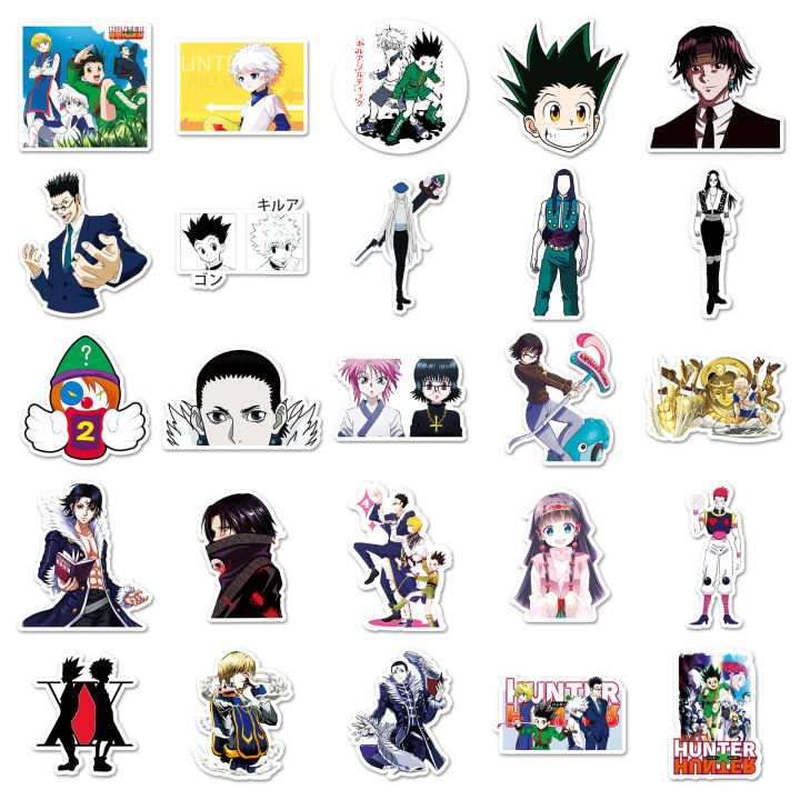 50Pcs%20Hunter%20X%20Hunter%20Anime%20Stickers%20Pack%20Cartoon%20Character%20Decoration%20Laptop%20Skin%20Waterproof%20Phone%20Case%20Cute%20Stickers%20-%20Image%205