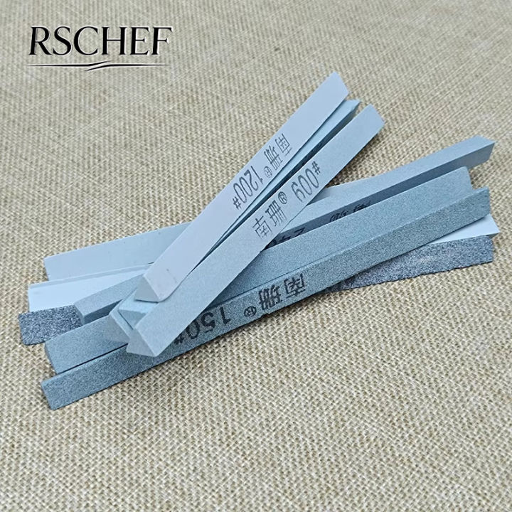 2/3PCS 80-3000# Triangle Oil Stone Green Silicon Carbide Sand Rod Grinding Block Ceramic Jade Triangle Knife Sharpener Tool