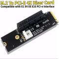 PH47 NGFF M.2 To PCI-E 4X Adapter Card Compatible with X1 X4 X8 X16 PCI-e Interface Static Bag Packaging Computer Accessories.