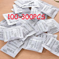 100-300PCS Packs Non-Toxic Silica Gel Desiccant Damp Moisture Absorber Dehumidifier For Room Clothes Food Storage Kitchen Tools.