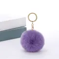 8cm Fluffy Fur Pom Pom Keychains for Women Girls Pompom Pendant   Faux Fur-like Ball Keyring Key Chains Rings Charm Bag Gifts. 