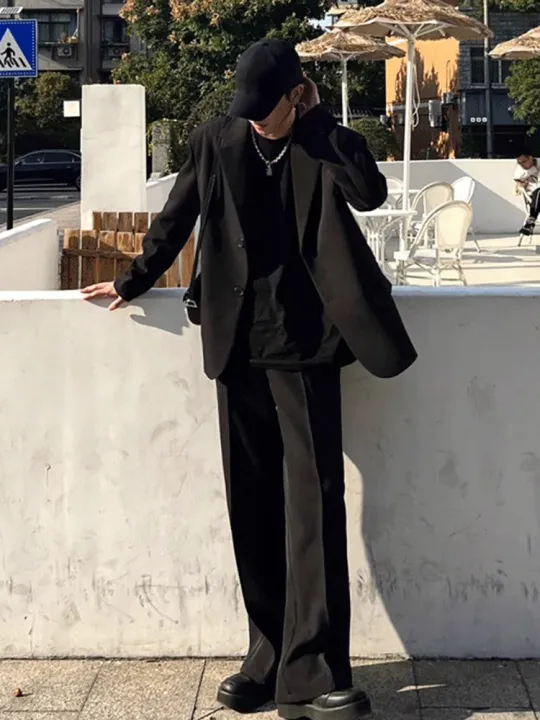 Menswear%20Classic%20Blazer%20Mens%20Casual%20Lightweight%20Jacket%20Autumn%20Korean%20Style%20Black%20Coat%20Fashion%20High%20Street%20Single-breasted%20Blazer%20-%20Image%202
