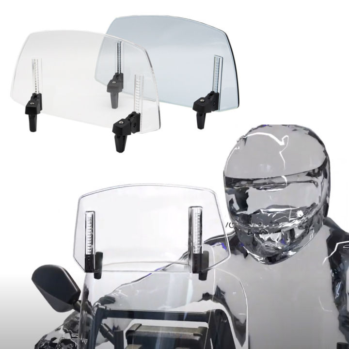Motorcycle Windshield Extension Windscreen Deflector Adjustable Clip-on Windshield Universal
