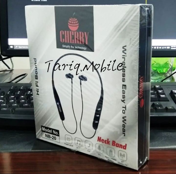 Bluetooth Neckband Of Cherry model NB 20, Mobile Accessories, Wearables, Handfsree Portable device easy to Wear