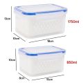 Large Vegetable Drain Basket Special Fruit Preservation Box for Refrigerators Food Grade Kitchen Double Layer Storage Container. 