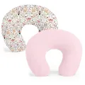 2PCS Baby Nursing Pillow Cover Printing Design Removable U Shape Breastfeeding Pillow Sleeve Ultra Soft Slipcover. 