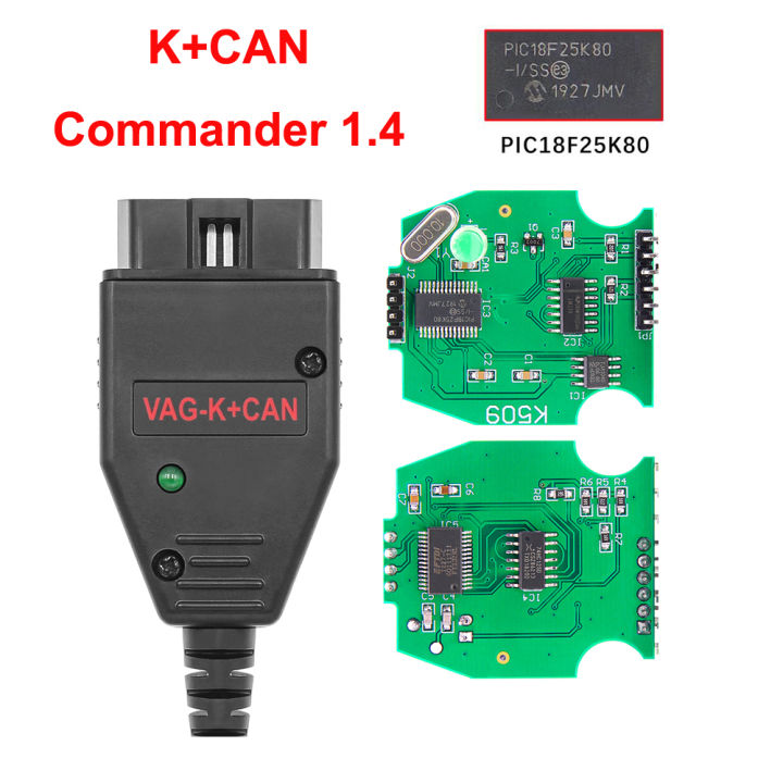 VAG K CAN Commander 1.4 FTDI PIC18F25K80 VAG 1.4 for VW/AUDI OBD 2 OBD2 Auto Car Diagnostic Tools VAG COM K-line Cable