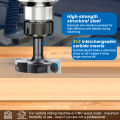 XCAN CNC Spoilboard Surfacing Router Bit 8mm Shank 3/4 Flute Insert Carbide Slab Flattening Router Bit Wood Planer Bit. 