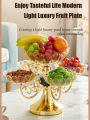 Light Luxury Style Multi Layered Rotating Crystal Fruit Plate Household use European Creative Multi-layer Crystal Storage Plate. 