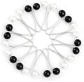 Imported Hijaab black and white scraf pins for muslim women safety pins or brooch. 