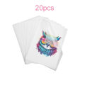 A4 DTF Transfer Film,No Shake Powders, 20 Sheets of Double-Sided PET Heat Transfer Paper for T-Shirt Textile - Cold & Hot Peel. 